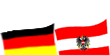 Bandiere di Austria e Germania